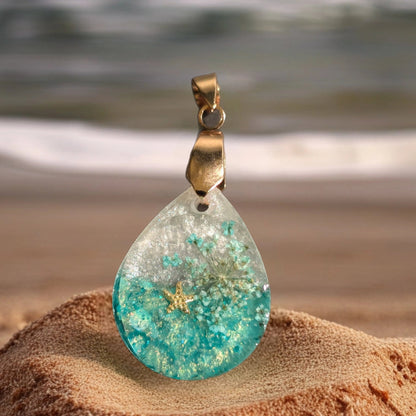 UV Harz Kettenanhänger mit Tierhaar, Asche, Zahn oder Blüten – Erinnerung