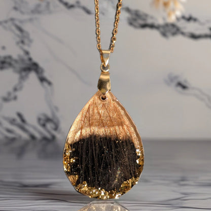 UV Harz Kettenanhänger mit Tierhaar, Asche, Zahn oder Blüten – Erinnerung