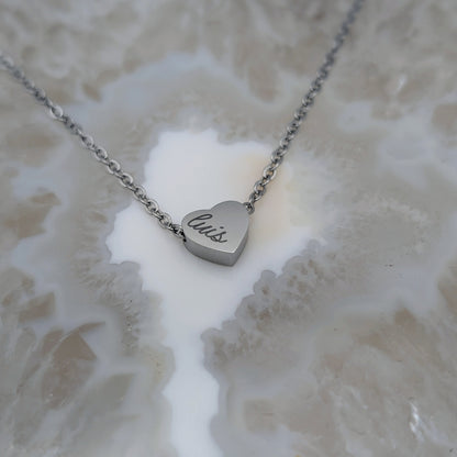 Edelstahlkette mit graviertem Anhänger – individuell personalisierbar