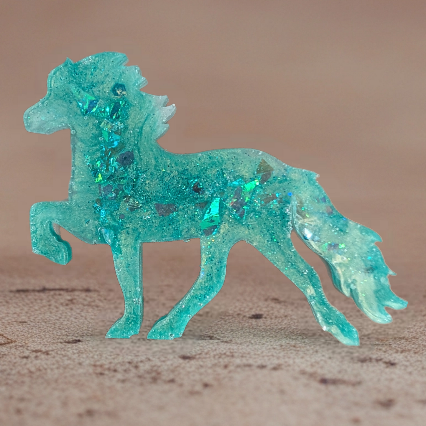 Epoxidharz Pferd Erinnerungsfigur mit Schweifhaar – personalisiert