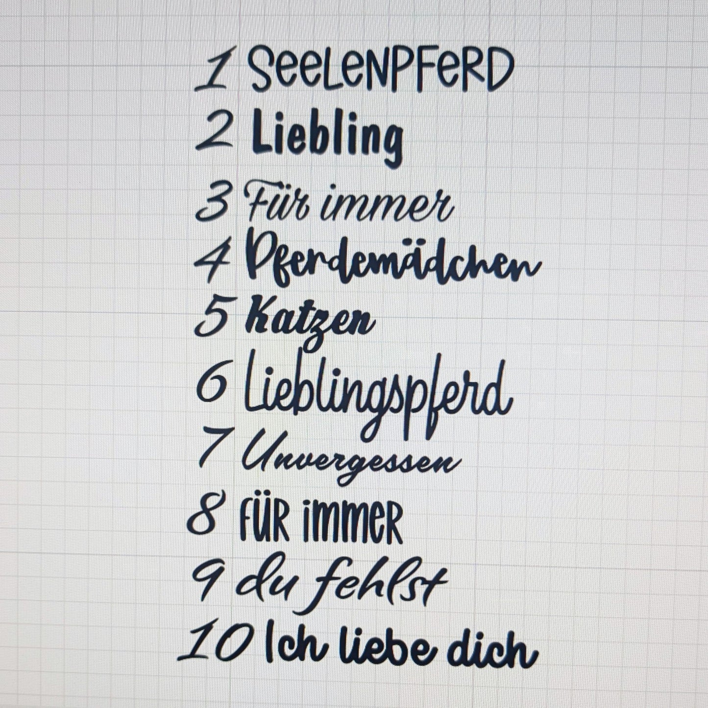 Epoxidharz Pferd Erinnerungsfigur mit Schweifhaar – personalisiert