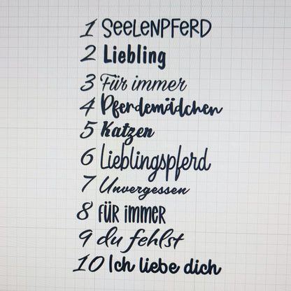 Epoxidharz Pferd Erinnerungsfigur mit Schweifhaar – personalisiert